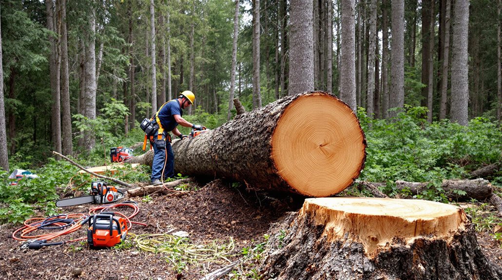 professional tree felling safety