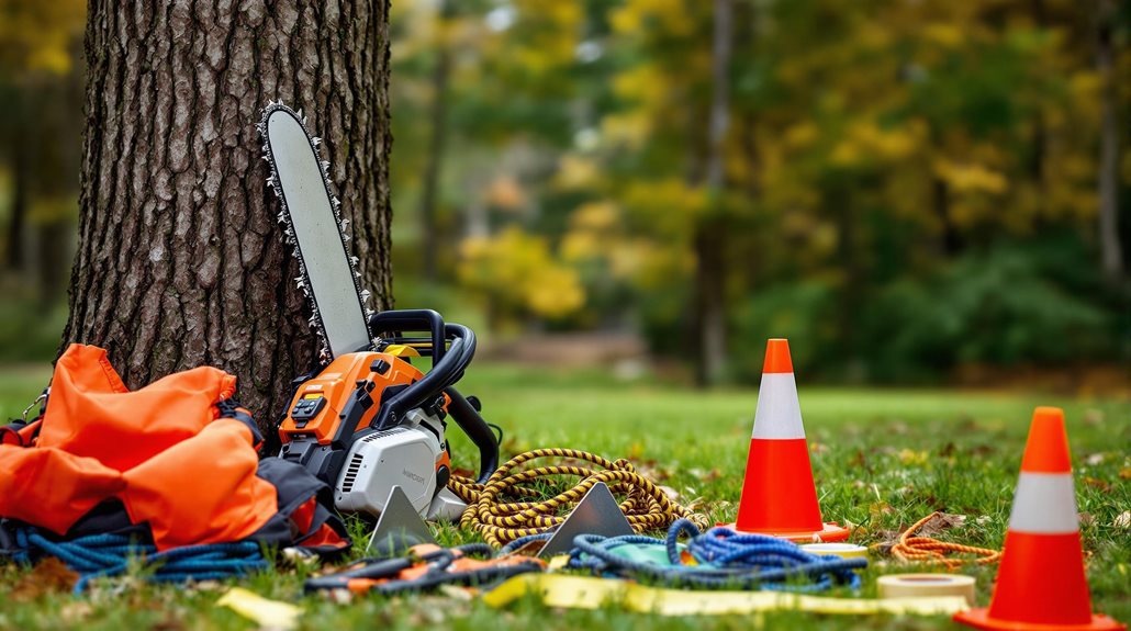 tree felling safety preparations